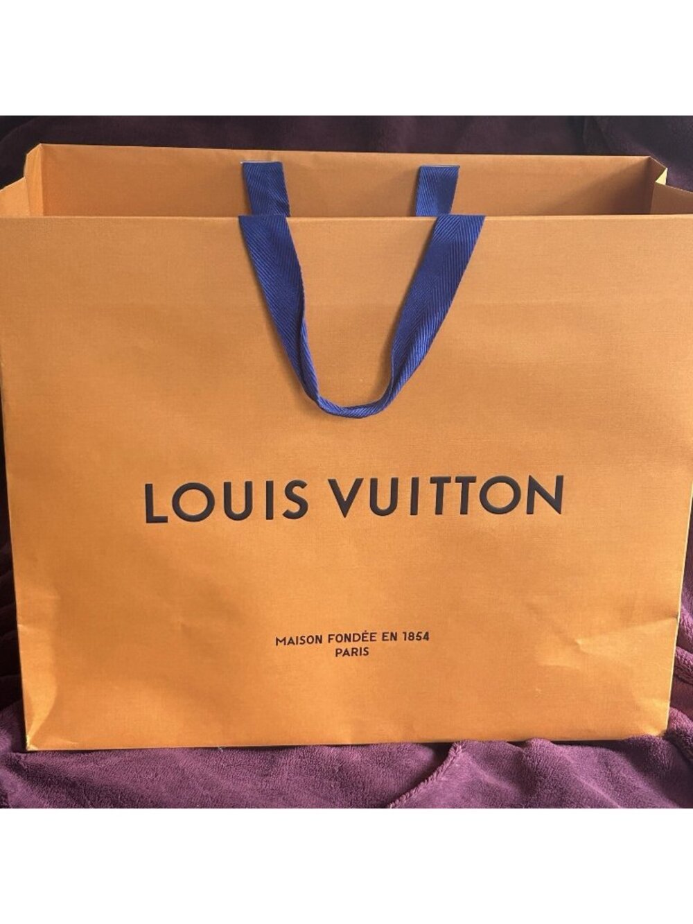 LOUIS VUITTON Authentic Paper Empty Shopping Bag 19 x 16 x 10